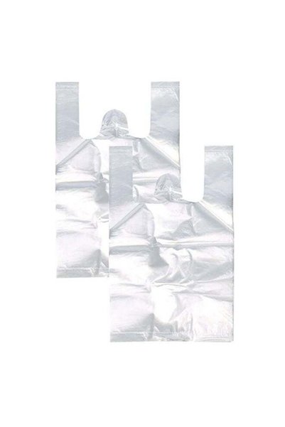 Generic 100 transparent T-shirt shopping bags, 8.7 inches x 13.7 inches multi...