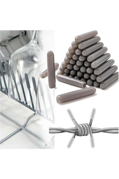 Generic Shake Square™ Dishwasher Basket Caps – 50pcs Silicone Tips for Dish W...
