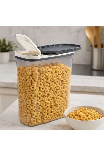 Generic Tomino Cereal Storage Box 2.7l - Grey - 203AVN9900122