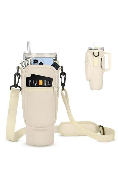Generic Water Bottle Carrier Bag For 40oz Tumbler With Handle, Water Bottle H...