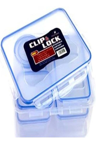 Generic Mondex 7 Pieces Clip Lock Storage Set, Blue/Clear