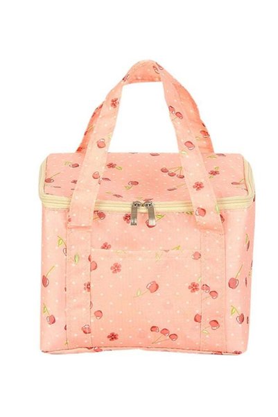 Generic Printed Stylish Heat Preservation Bag Pink/Red/Yellow 18.5x3.5x17.5cm