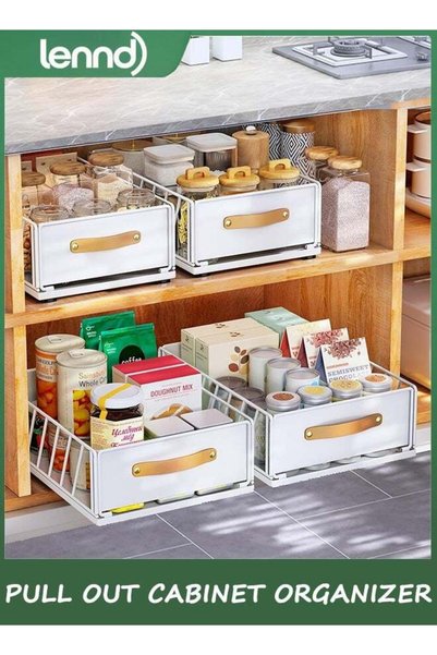 Generic Pull out Cabinet Organizer Fixed with Adhesive Nano Film,Heavy Duty S...