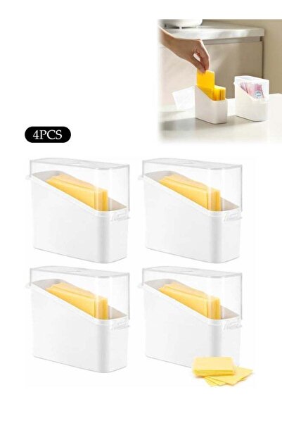 Generic 4 Pack Sliced Cheese Container for Fridge,Plastic Storage Organizer,S...