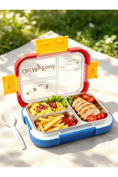Generic Stainless Steel Bento Lunch Box, Divided Compartments Food Container ...