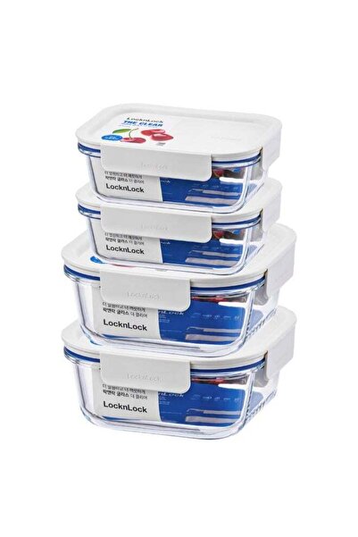 Generic LocknLock The Clear Glass Rectangle Food Storage Container Set of 3 (...