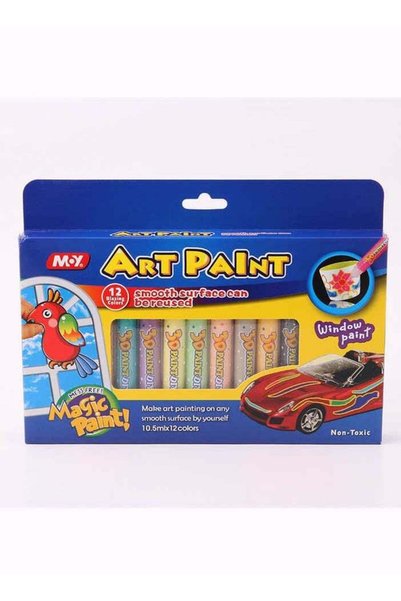 Generic MY 3D Art Paint Window Glass Paint Set, 12 Colors x 10.5ml, Non-Toxic...