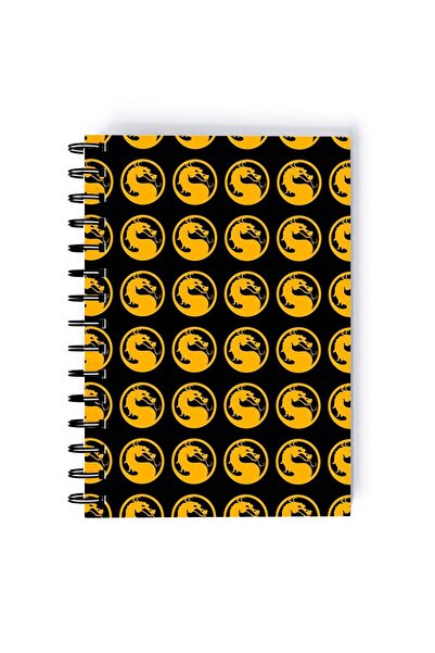 Generic Mortal Combat Quote Printed Spiral A5 Notebook Red/White