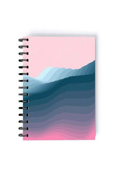 Generic Spiral A5 Notebook Japanese Gradient Blue and Pink Aesthetics