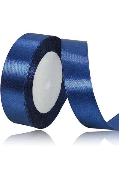 Generic Share the love 24mm Satin Ribbon - 25 Yards Length - Dark Blue - Smoo...