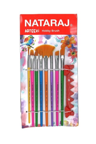 Generic 8-Piece Arteezi Hobby Brush Set With Assorted Bristles