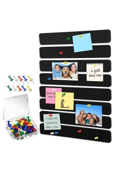 Generic 8 Pack Felt Pin Board Bar Bulletin Board, Self-Adhesive Bulletin Boar...