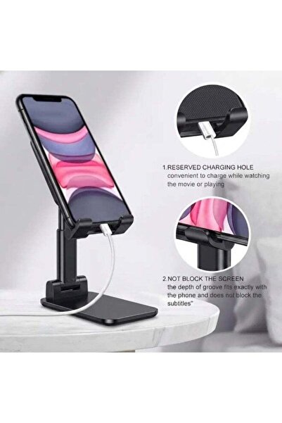 Generic Foldable Adjustable Phone Stand for Desk, Universal Portable Desktop ...