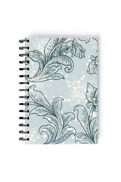 Generic Elegant Leafy Rectangle Spiral A5 Notebook Multicolour