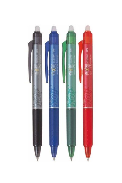 Generic PILOT 4-Piece Frixion Clicker Erasable Ball Pen 0.5mm Tip Multicolour