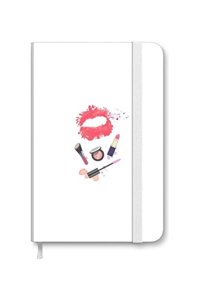 Generic Designer A5 Thick Hardcover Notebook - Makeup Kit White