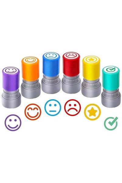 Generic 6-Piece Set of Rating Stamps-Teacher Stamps for Classroom Teacher Sta...