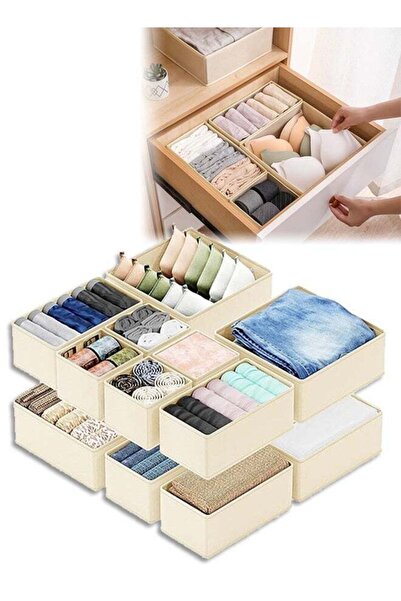 Generic 12Pack Drawer Organizer Bins for Clothes, Foldable Fabric Closet Stor...