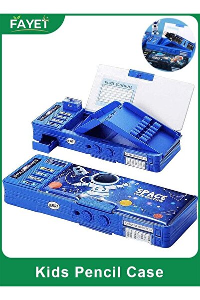 Generic Pop-Up Multifunction Pencil Case for Kids, Astronaut Space Theme Hard...