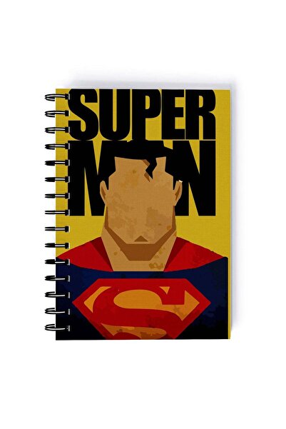 Generic Spiral A5 Notebook Superman Minimal Man of Steel Super Man