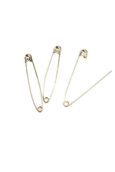 Generic 7 Safety Pins Gold
