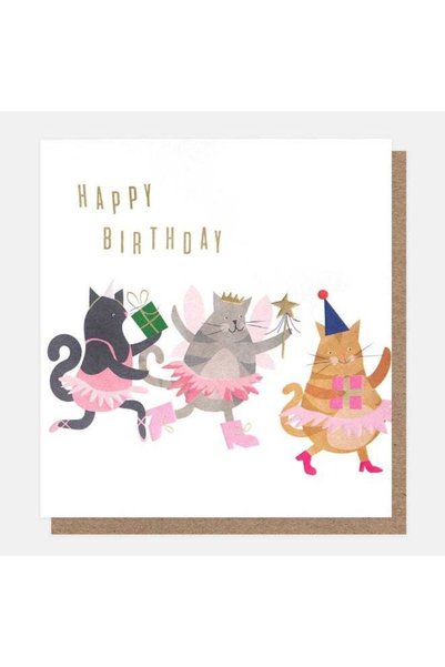 Generic Caroline Gardner Dressing Up Box Cats In Tutus Birthday Greeting Card