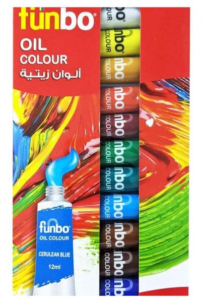 Generic Funbo Oil Color 12 Piece Set - 12ml Tubes