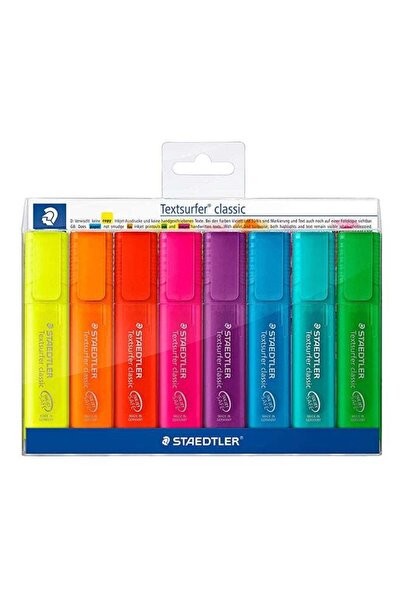 Generic 8 Piece Highlighter Pen Multicolour