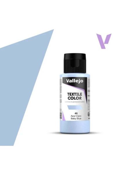 Generic Textile Fabric Paint Baby Blue 46 – 60ml Bottle Matte Washable Finish