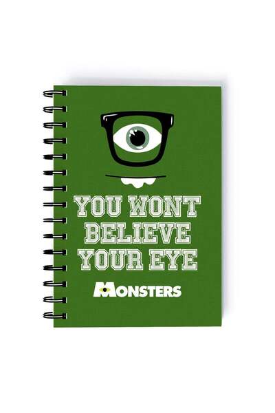 Generic Sully Quote Printed Spiral A5 Notebook Green/White/Black