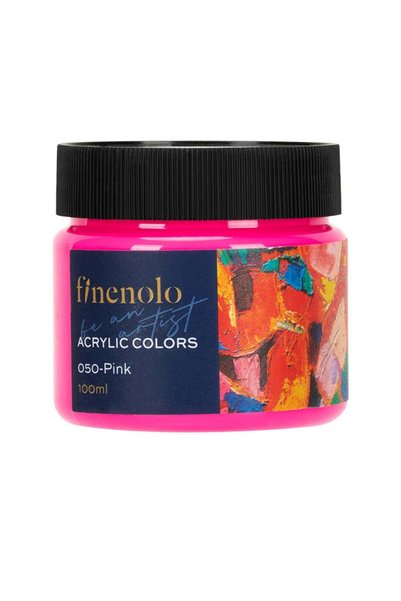 Generic Finenolo Acrylic Color 100ml Content Pink