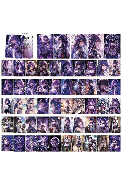 Generic 55PCS/Set Anime Genshin(Raiden Shogun)Photocard HD Printed Cards Lomo...