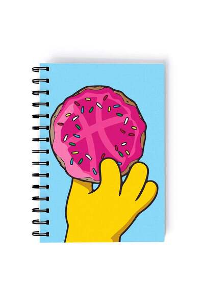 Generic Homer Simpson Printed Spiral A5 Notebook Yellow/Pink/White