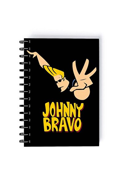 Generic Johnny Bravo Quote Printed Spiral A4 Notebook Yellow/Black/Blue
