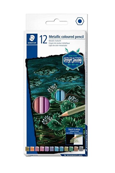 Generic 12-Piece Design Journey Metallic Colour Pencils