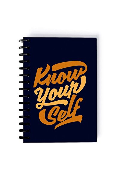 Generic Know Your Self Quote Rectangle Spiral A5 Notebook Multicolour
