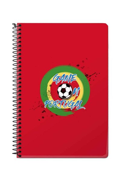 Generic Game On Portugal A5 Spiral Notebook Red/Green/Blue