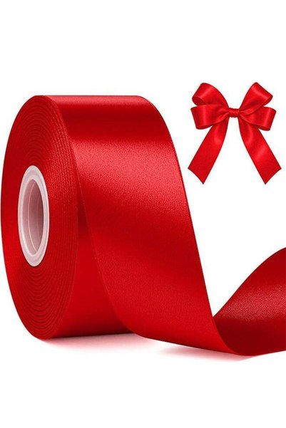 Generic Red Ribbon, 25 Yards of Solid Color Satin Ribbon, perfect for gift wr...