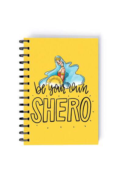 Generic Spiral A5 Notebook Wonder Woman Themyscira Be your Own Shero Quote Su...