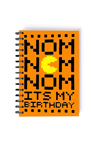 Generic Pacman Game Arena Printed Spiral A5 Notebook Black/Blue/Yellow