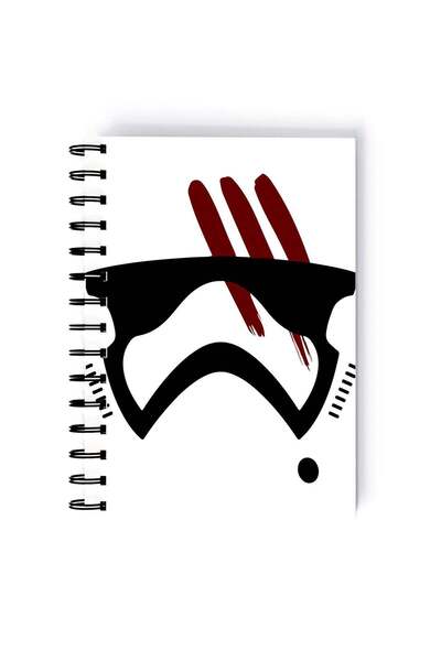Generic Spiral A5 Notebook Star Wars Face Scar Mandalorian