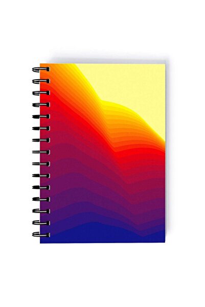 Generic Spiral A5 Notebook Japanese Gradient Orange Purple Aesthetics