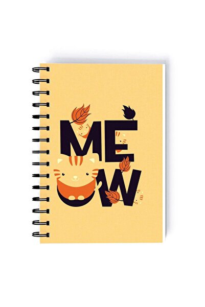 Generic Spiral A5 Notebook Animals Cartoon Meow Cat Funny