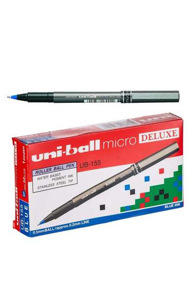 Generic 12-Piece Micro Deluxe Roller Pen 0.5mm Tip Blue Ink