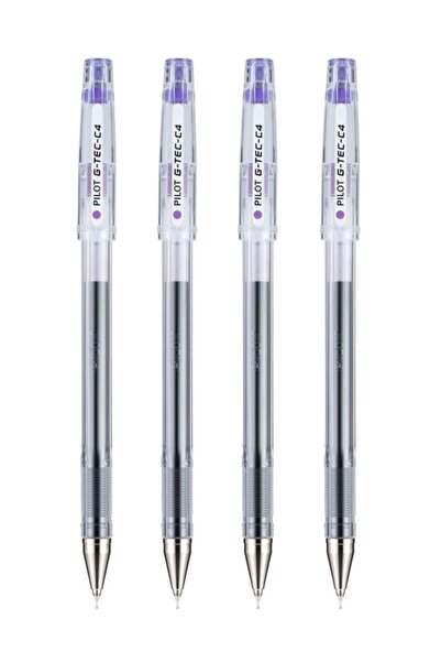 Generic 4-Piece G-Tec Ultra Fine Roller Pen 0.4mm Tip Violet Ink