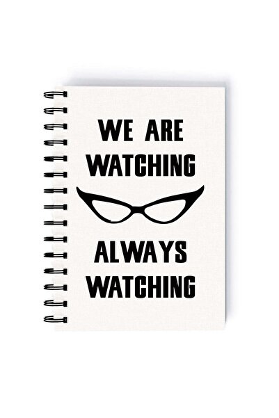 Generic Monsters University Quote Printed Spiral A5 Notebook Blue/White/Black