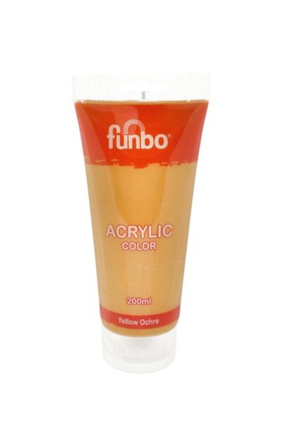 Generic Acrylic Colour Paint Tube 200ml Content Yellow Ochre