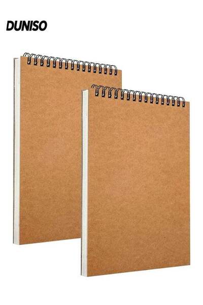 Generic 2PCS Spiral Notebook, Blank Page Journal, Office Product for Sketchin...