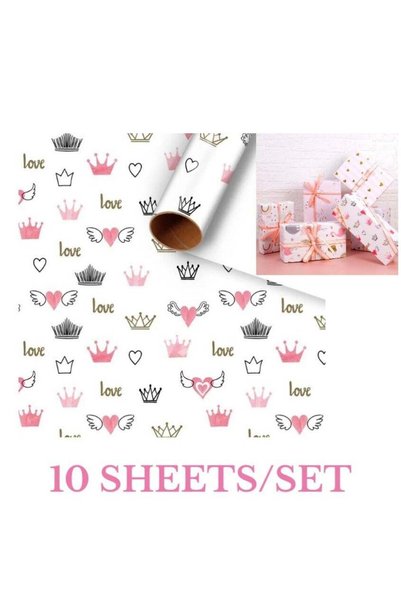 Generic 10 sheets New Ramadan Eid Birthday Gift Wrapping Paper Flower Package...