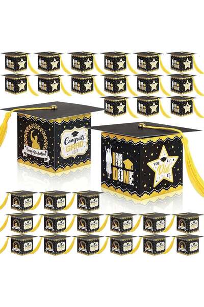 Generic 30 Graduation Candy Boxes - Perfect Party Favors for Graduates